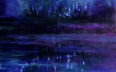 Moonrise with Dragonflies #330