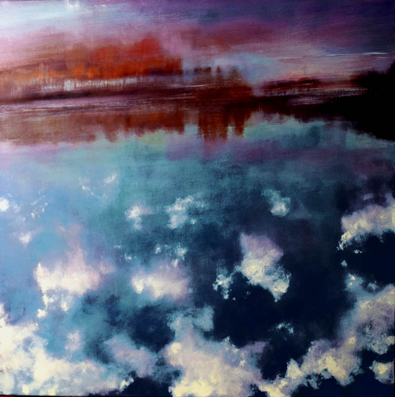 JohnOGradyArt-Clouds in the River Rhone II