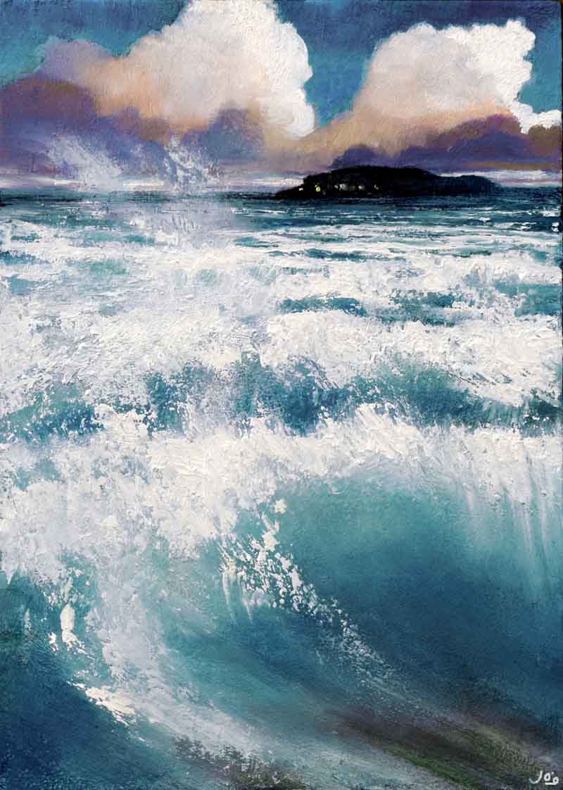 John O Grady Art - I Dreamt of White Horses III | West of Ireland seascape with waves