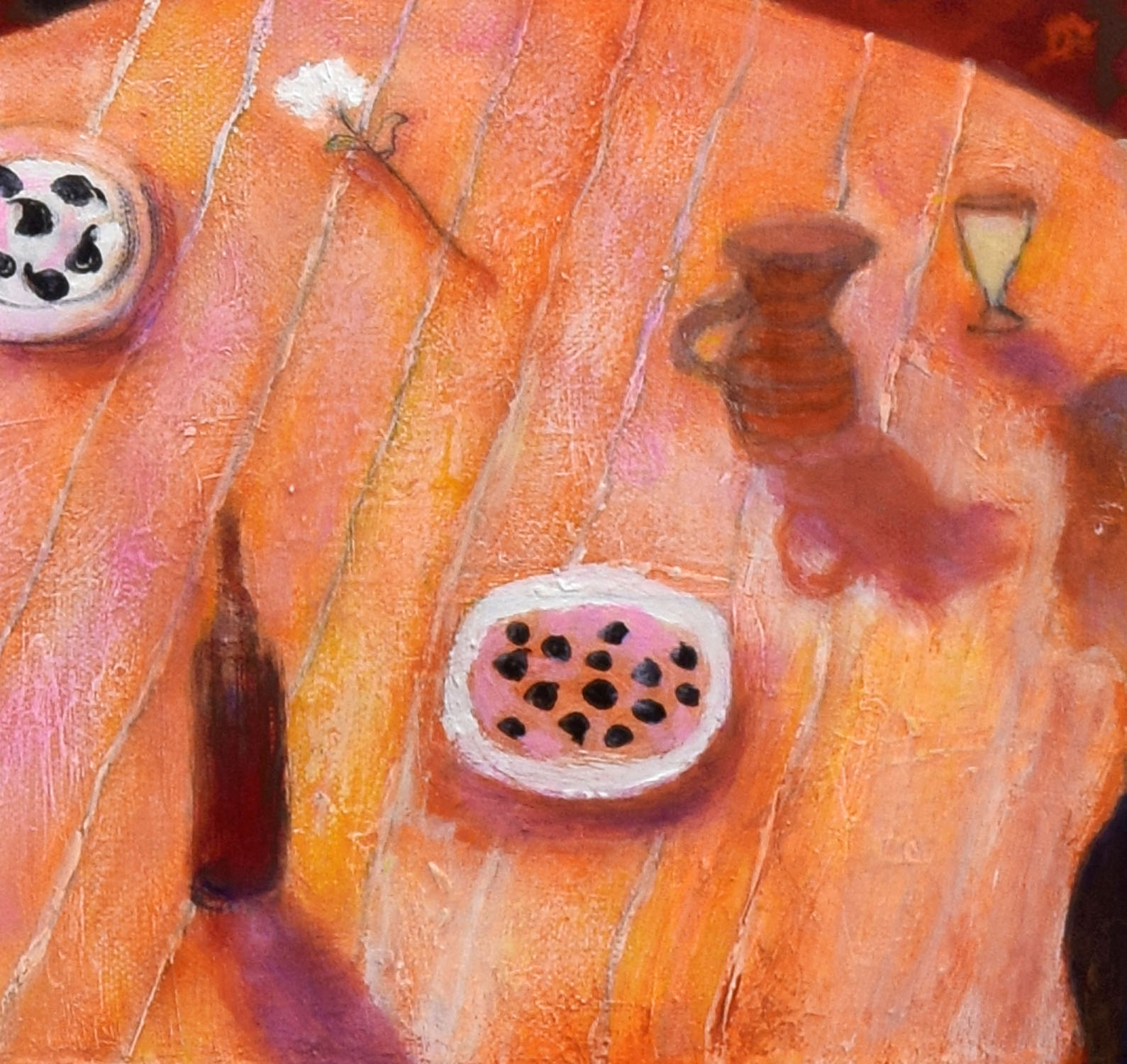 Detail of table at Aperitif time from Summer Evening, Vence by John O'Grady